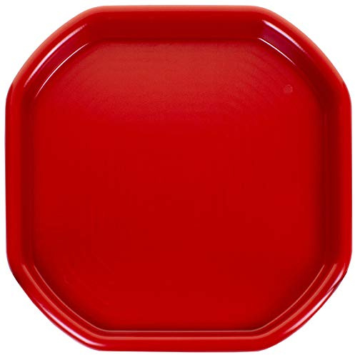 Small Mixing Tray 70cm x 70cm Plastic Assorted Tuff Tray Kids Messy Activities (Red)