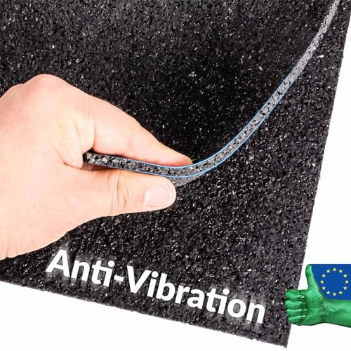 Mega Tapis de protection de bâtiment, anti-vibration, en caoutchouc, super, dimensions : 1200 x 800 x 20 mm