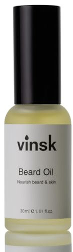 vinsk® Premium Bartöl Herren [30ml] für Dreitagebart bis Vollbart | 100% natürliches Bart Öl für einen weichen & strahlenden Bart | Feuchtigkeitsspendender Bart Softener I Beard oil for Men