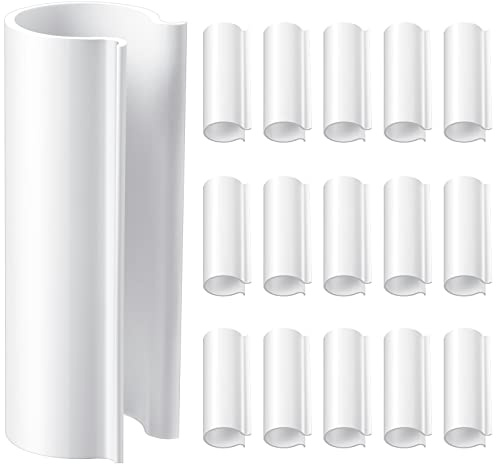 Jetec 16 Pcs PVC Pipe Clips 2.4 Inches Long Greenhouse Clamps for Greenhouse Hoops Row Covers Pool Cover Net Garden Plastic Sheeting Accessories(for 1/2 Inch PVC Pipe,White)
