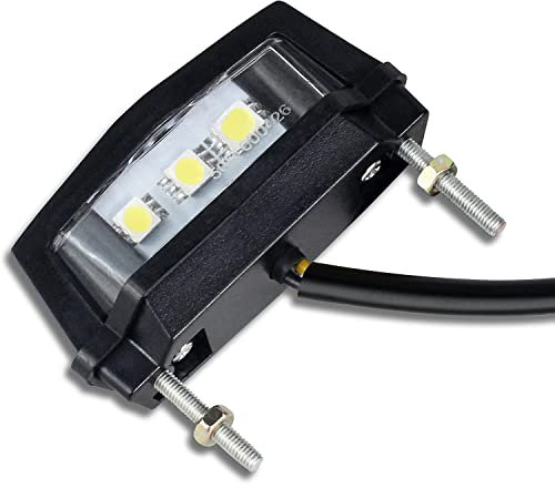 Greluma 1 Pz Luce targa per moto, 12V universale per motocicletta LED fanale posteriore fanale posteriore targa, luce bianca