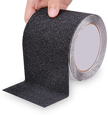 OQingluan Anti-Rutsch-Band Selbstklebend, 10m*10cm, Antirutsch Klebeband Wasserfest, Treppe Anti Rutsch Streifen, Stark Sicherheitsband Rutschfest, für den Innen- und Außenbereich, Schwarz