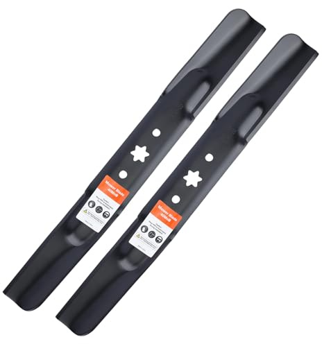 Grasscool 942-04308 Blades with 6 Star Hole for Troy Bilt Bronco Pony Mustang 42 inch Mower Cub Cadet XT1-42 ZT1-42 42'' Zero Turn Lawn Tractor Replace 942-04308A 942-04312 High Lift