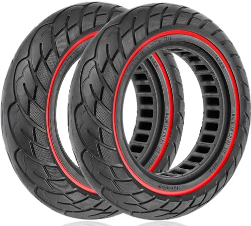 SYACHI 2PCS 10x2.50 Scooter Tire for Segway Ninebot MAX G30 G30P G30LP/Hiboy S2 MAX No Inflation, Maintenance-Free, Puncture-Resistant 60/70-6.5 Electric Scooter Replacement Wheel