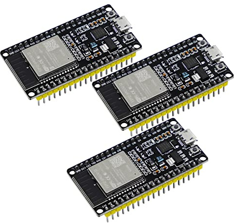 WROOM 32 Entwicklungsplatine 3 Stück Node-MCU Module 2,4 GHz Dual Core WLAN WiFi Bluetooth CP2102 Chip für Arduino