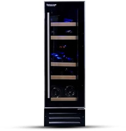 Datron - Vinoteca de 17 botellas de doble temperatura, vitrina refrigerada de libre instalación o empotrada con dos temperaturas