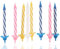 PARENCE - Set de 36 Velas de Cumpleaños con 12 Ganchos - Añade un Toque Colorido a tus Tartas
