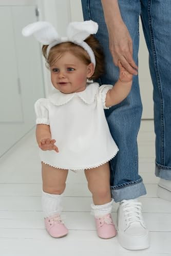 Zero pam Baby Puppe Lebensecht Reborn Baby Puppen Echtes Mädchen 24 Zoll 60 cm Reborn Baby M?dchen Mit Blinzel Augen Echt Aussehende Baby M?dchen Geschenke Für Kinder Ab 3 Jahren