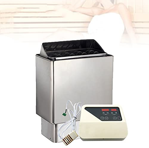 Stufa Elettrica per Sauna da 9KW, Generatore di Vapore per Sauna con Controller Esterno, Fornace per Riscaldamento in Acciaio Inossidabile SPA Bagno di Vapore Secco 32-210°F Stufa per Sauna per Stanza