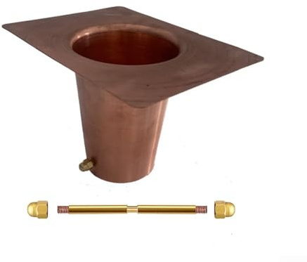 HEBEOT Rain Chain Gutter Adapter, Metal Rain Chain Gutter Accessories Rain Chain Gutter Accessories Versatile Tool Metal Rain Chain Adapter For Rain Gutters(Copper)