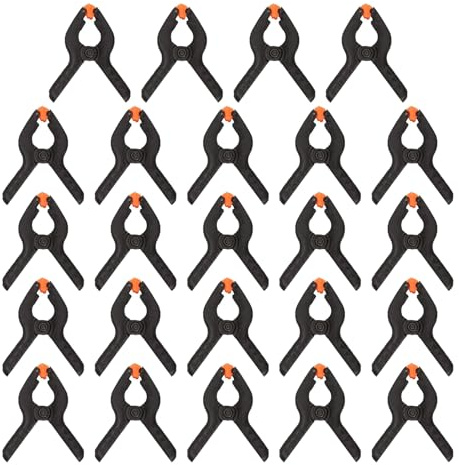 JJWNMLL Federklemmen Klemmen Schwarze Nylon-Federklemme, Schwarze Kunststoff Clips für DIY Projekte Fotostudios Kunst Handwerk Fotografie Hintergrund (24 Stück 2-Zoll)