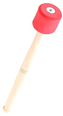 SHOWERORO Robuster Roter Drum Mallet mit Holzgriff Praktischer nicht Rutschender Griff für Percussion Instrumente für Cafés und Riegel Performance Drumsticks für Musiker und Anfänger
