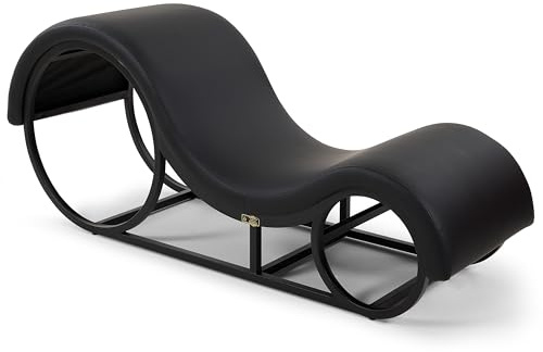 ANDOV Méridienne Fauteuil Tantrique Lit Canapé Relax Yoga Sexe Oreiller Coussin Lombaire Position Jouet Sexuelle Adulte Couple Multifonctionnel Chaise en PU Cuir avec Cadre en métal Largeur 50 cm