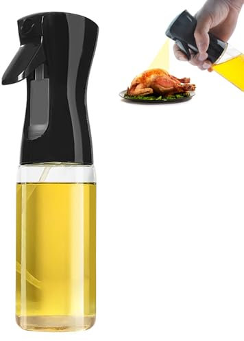 Eupneicu Ölsprüher [200 ml], Ölsprüher Für Die Küche, Ölspray Zum Kochen, Ölsprüher Multifunktional Olivenöl Sprüher, Bbq, Grillen Küchenwerkzeuge, Auslaufen Von Öl Verhindert [ Schwarz ]
