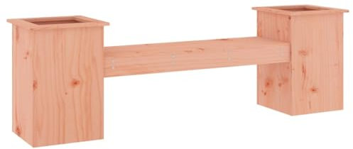 ULUYYUC Bierbänke Balkon Bank Bierzeltgarnitur Klein Gartenloege - Gartenbank mit Pflanzkübeln 184,5x39,5x56,5cm Douglasienholz für Garten Innenhof Parks Balkon