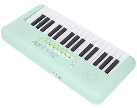 32 Piano Digitale, 32 Chiave Electronic Tastiera Registrazione -Berau Funzione 16 Toni Varie Porte da Praticare (Verde avocado)