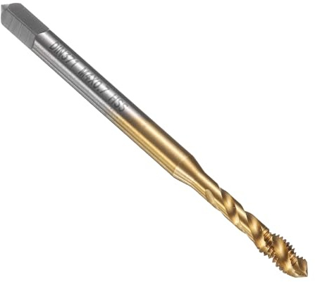 QUARKZMAN Metrisch Gewindeschneider M4 x 0,7 Gewindebohrer HSS6542 Hochwertiger Titannitrid-Beschichtung Maschinengewindebohrer - 1 Stück