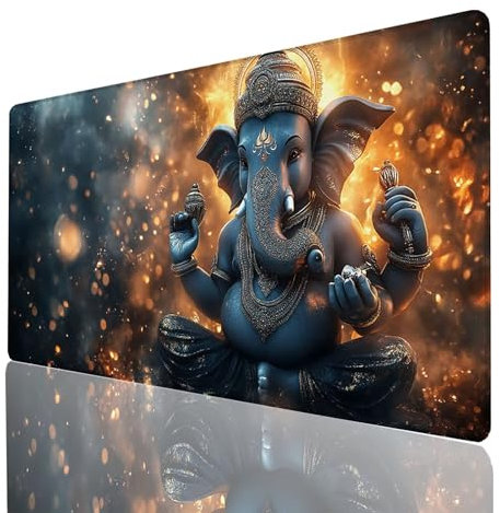 Alfombrilla Ratón Negro, Alfombrilla Gaming Dreamy, Impermeable Tapete Escritorio 1400x600x3mm Compatible con Raton Inalambrico y Teclado Inalambrico, Mousepad para Portatil Regalo Hombre 1952-GYL