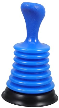 Lurrose Small Hand Drain Plunger for Bathroom and Kitchen Sinks Lightweight Abs Pipe Cleaning Tool Versatile Use Toilet Drain Unblocker with Sturdy Blue Material