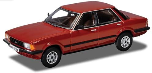 Corgi VA15006 Ford Cortina Mk5 1.6 GL Terracotta, 1:43 Diecast Model Car | Vanguards Collection, Terracotta Finish, Metal Construction, Pre-Built Model, Birthday Gift for Him