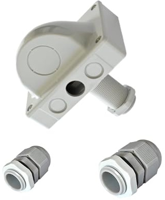 HTS e-com CBE Passacavi KT6 + 1x PG11 & 1x PG16 filettata, impermeabile, espandibile, IP68, passaggio sul tetto per roulotte, barche e camper per impianti solari e satellitari, fino a 4 cavi