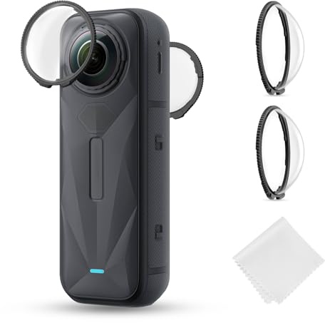 K&F CONCEPT Premium-Objektivschutz, Optischer Linsenschutz für Insta360 X5 | Premium-Linsenschutz aus Gehärtetes Optisches Glas, Mehrfachvergütet Kratzfest, Objektivabdeckung,Insta360 X5 Zubehör, FVI102