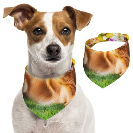 Golden Retriever Haustier-Schal, Hundehalstuch, für Frühling und Sommer, weiche Baumwolle, verstellbares Zubehör für kleine, mittelgroße und große Mädchen, Jungen, Welpen, Größe S