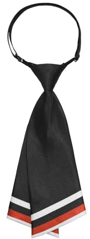 Rzmtaol Bow Tie for Women, Pre-tied Adjustable Girls Womens Tie Lady's Striped Necktie for School Uniform Party Cosplay Daily (Black)