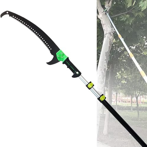 Sega telescopica per potatura da giardino, sega a palo in alluminio professionale per rami e foglie ad alta quota, tagliasiepi con manico, 3,6 m