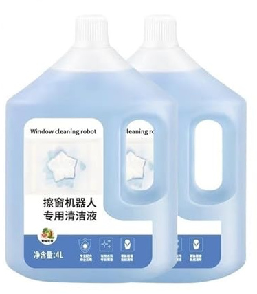 Soluzione detergente for vetri for robot lavavetri 4L, compatibile con ECOVACS Winbot W1S Pro/W1 PRO/ W2 OMNI/W2 PRO/W2 PRO OMNI/WINBOT MINI HA41 W1SPRO W920(2 bottles)