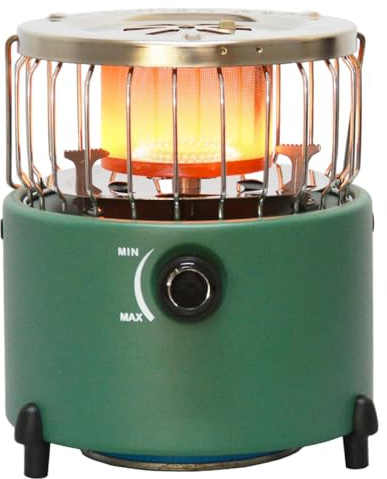 2-in-1 Portable Propane Heater & Stove, Propane Heater with Handle, Adjsutable Vents and Removable Flames for Camping Fishing Hiking Hunting