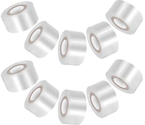 VALICLUD 10 Rollen PE Veredelungsband 3cm X 120m – Transparentes Dehnbares Gartenband für Obstbäume Zierpflanzen und Gemüse Schutzfolie für Pflanzenveredelung und Heilungsförderung