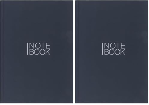Stylex 76351 - Premiumkladde im DIN A5 Format, punktkariert, mit 192 Seiten und Hardcover in Schwarz (Packung mit 2)