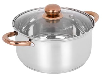 Casseruola 24 cm acciaio inox Meravigliosa con coperchio