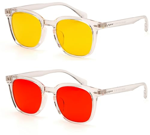 GEIFER Gafas Bloqueo Luz Azul - Reduce Fatiga Visual Ordenador y Móvil | Hombre - Mujer - Material Resistente TR90 - Mejora Calidad Sueño - Con Bolsa y Paño Limpieza - Día y Noche - Biohacking
