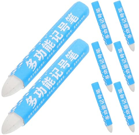 SWOOMEY 8pcs White Wax Tire Marker Crayon for Precise Multi-surface Marking