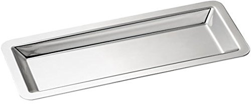 SILBERKANNE Tablett für Stifte, Stiftablage 20x8x1 cm Premium Silber Plated edel versilbert in Top Verarbeitung. Fertig zum verschenken mit schicker Geschenkverpackung
