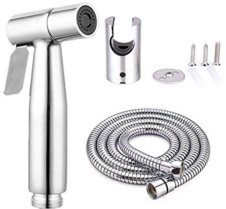 WEIDMAX Bidet-Handbrause,Hohe Powered Hand gehalten Bidet Sprayer Premium Edelstahl gebürstet Sprayer Bidet Duschkopf mit 49-Zoll-Schlauch und Halterung Halter