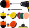 Vabaso 11 Stück Elektrische Rotierende Reinigungsbürste Felgenbürste Sets Kompatibel Fast Bohrmaschine, Drill Brush, Akkuschrauber Bürstenaufsatz, Power Scrubber Reinigung Kit für Felgen,Küche,Auto