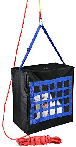 Fire Survival Kit for Pets - Fire Evacuation Carrier for Pets up to 100 lbs / 50 kg - Emergency Escape Bag Through Windows or Balcony - Include Rope 50 ft / 15 m and Carabiner (Large) - Rescue Tool