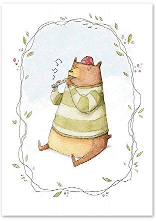 LCSLDW Leinwanddruck Cartoon Tier Wandkunst Leinwand Malerei Nordic Poster Und Drucke Wandbild Baby Kinderzimmer Home Decor, Home Decoration, 15X20Cm No Frame