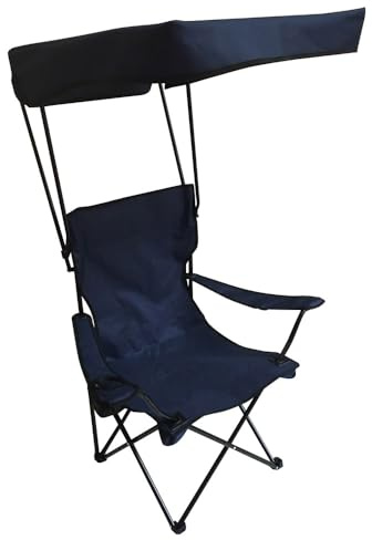 TERRE JARDIN Silla Plegable con Parasol Sunrise para Camping y Playa