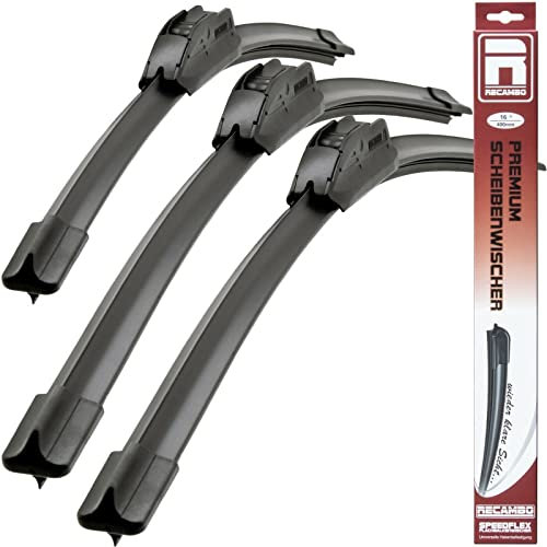 Recambo SCHEIBENWISCHER VORNE + HINTEN kompatibel für BMW 3er Compact | E36 | BJ (3er Set: 475mm / 450mm / 500mm)