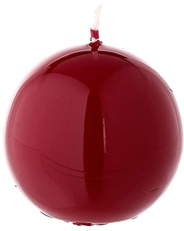 Holyart Bougie de Noël Rouge Brillant sphère Cire à cacheter 6 cm
