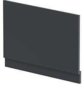 nuie BPR1413 Modern Bathroom Straight Bath End Panel and Plinth, 560 x 780 x 36mm, Satin Anthracite