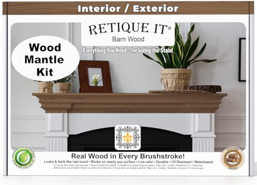 Retique It Wood'n Stain, Wood Finished Kit - Mantel, Barn Wood
