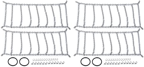 AXspeed 4 Stücke Metall Anti-Skid Schneeketten Reifen Ketten Für 114mm Reifen 1/10 TRX-4 trx4 RC Crawler Car Upgrade