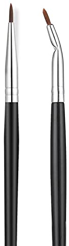 Fine Angled Eyeliner Brushes, JASSINS Precision Gel Eye Liner Brush,Synthetic Bristles Eye Makeup Tool,Ultra Thin Slanted Flat Angle for Beauty Cosmetic Tool