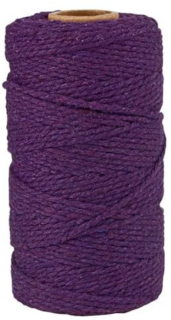 Garten Schnur 100 m/Rolle Baumwollschnur, Fadenschnur, DIY-Wandbehang, Korb, Basteln, Hochzeit, Party, Dekoration, Geschenkverpackung, Seil (Color : 9)