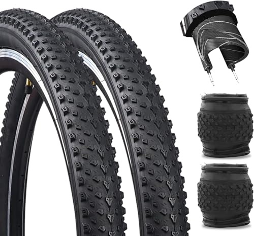 ZUKKA 2er-Pack Fahrradreifen 29 x 2.125 Mantel Mountainbike-Reifen Faltbarer Reifen Ersatz für BMX MTB Elektrofahrrad Schwarz